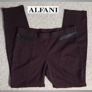 🔥 3/$30 Alfani burgundy pants women's size 10 #